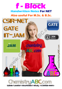 Notatki o bloku f dla NET, GATE, M.Sc. Chemii
