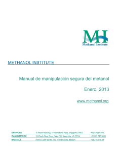 Manual de seguridad para el manejo de metanol