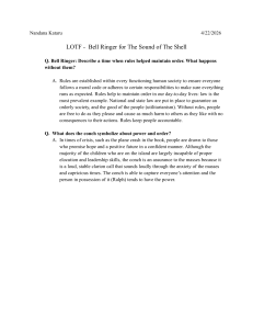 LOTF Bell Ringer: Rules & Conch Symbol Analysis