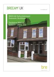 BREEAM Domestic Refurbishment Technical Manual 2014