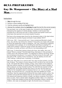 OLNA Preparation: The Diary of a Mad Man Extract