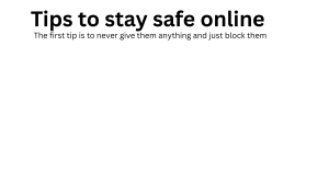 Tips to stay safe online