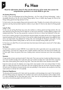 Fu Hao: Shang Dynasty Tomb Discovery Lesson Plan