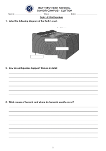 Earthquakes Worksheet: Label Diagram & Explain Causes