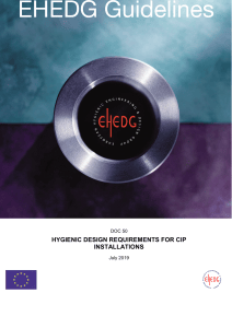 Hygienic Design Requirements for CIP Installations | EHEDG Guideline