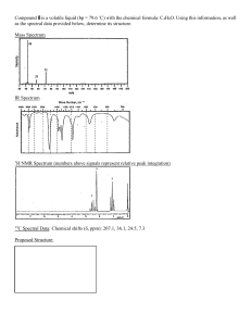 Compound 8 Structure Determination with Spectral Data