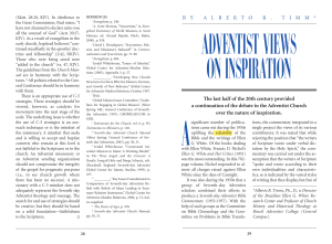 Adventist Views on Inspiration: Theological Debate