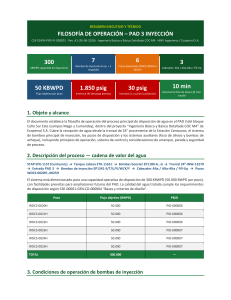 Filosof&iacute;a de Operaci&oacute;n PAD 3 Inyecci&oacute;n: Manual T&eacute;cnico