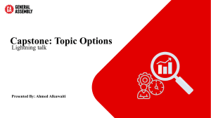 Capstone Project Topic Options Presentation