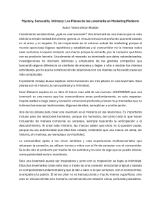Lovemarks: Misterio, Sensualidad, Intimidad en Marketing Moderno