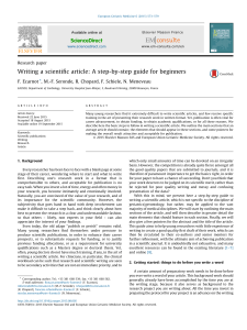 Step-by-Step Guide to Writing Scientific Articles for Beginners