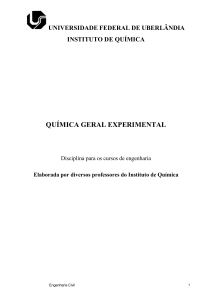 Qu&iacute;mica Geral Experimental - Manual de Laborat&oacute;rio