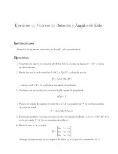 Ejercicios de Matrices de Rotaci&oacute;n y &Aacute;ngulos de Euler