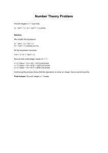 Number Theory Problem: Find n for Prime Expression