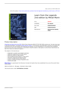 Learn from the Legends 2nd Edition Chess Book