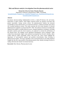Risk and Return Analysis in Pharmaceutical Sector