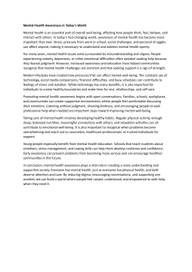 Mental Health Awareness in Today's World