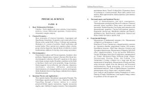 Physical Science Syllabus: Quantum, Thermodynamics, Electromagnetics