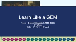 Learn Like a GEM: Queen Elizabeth I Lesson Plan (1558-1603)