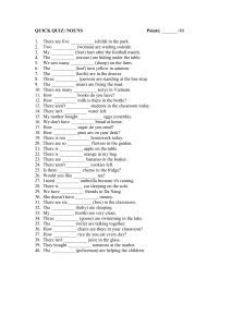 Quick Quiz: Nouns Grammar Test