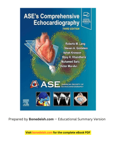 ASE Comprehensive Echocardiography 3rd Ed Summary