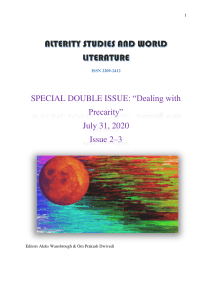 Alterity Studies Journal: Dealing with Precarity Issue