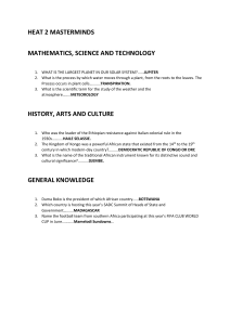 Heat 2 Masterminds Quiz: Science, History, General Knowledge