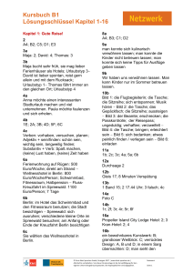 Netzwerk B1 Kursbuch L&ouml;sungsschl&uuml;ssel Kapitel 1-16
