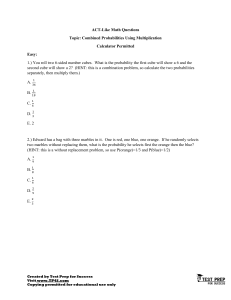 ACT Math Practice: Combined Probabilities