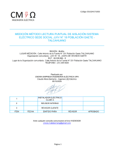 Informe de Medici&oacute;n de Aislaci&oacute;n El&eacute;ctrica - Talcahuano