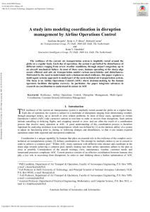 Modeling Coordination in Airline Disruption Management
