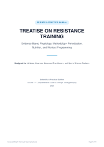 Resistance Training Treatise: Science & Practice Manual