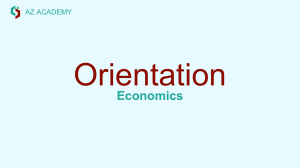 AZ Academy Economics Orientation Syllabus
