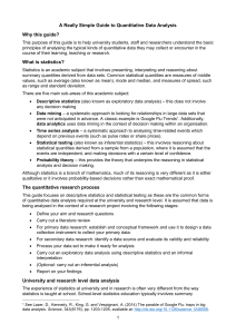 A Really Simple Guide to Quantitative Data Analysis
