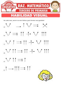 Rompecabezas matem&aacute;ticos de habilidad visual para tercero