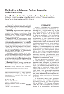 Multitasking in Driving: Optimal Adaptation Under Uncertainty