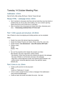 Tuesday 14 October Web Dev Meeting Plan: HTML, CSS, JS
