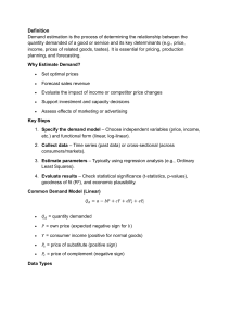 demand estimation