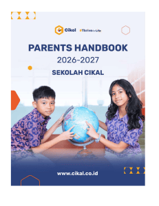 Sekolah Cikal Parents Handbook 2026-2027