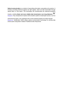 Optical Communication: Basics and Applications