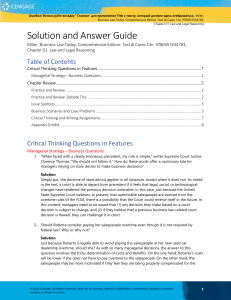 Business Law Today Chapter 1 Solutions