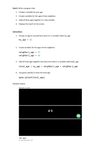 MakeCode Arcade: Adding Ages Programming Exercise