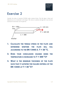 EN 13445 Training Exercise 2: Tensile Stress