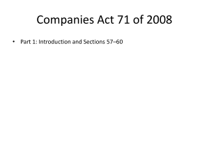 Companies Act 71 of 2008: Sections 57-60 Study Guide