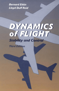 Dynamics of Flight: Stability and Control Textbook