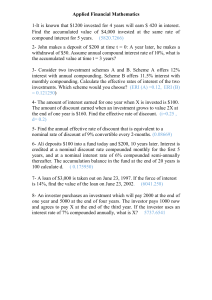 Applied Financial Mathematics Workbook