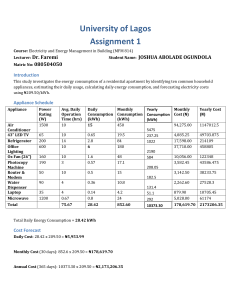 University Assignment: Energy Consumption Analysis