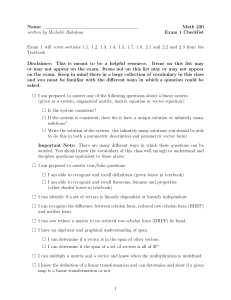 Math 220 Exam 1 Checklist: Study Guide