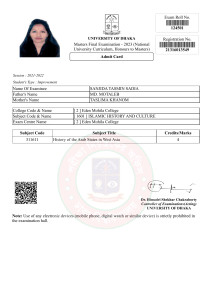 University of Dhaka Masters Exam Admit Card 2023