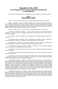 Mechanical Engineering - Board Law 1
